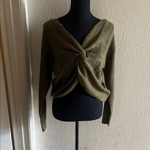 Olive V-Neck Sweater